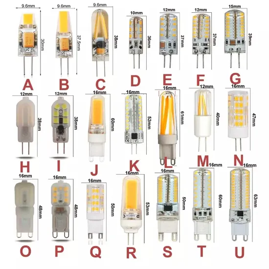 Lâmpada LED 12V/24V Lâmpada 220-140V G4 G9 Luz LED para holofotes