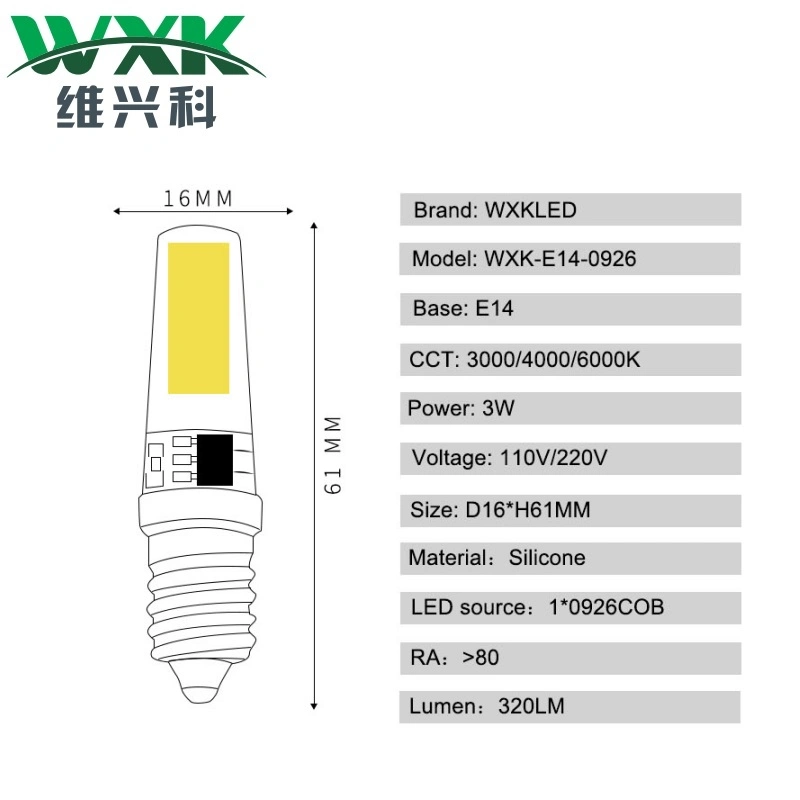 E14 G9 G4 3W LED Bulbs No Flicker, 320lm COB LED 3W Equivalent to 30W Halogen Bulbs Warm White (2900K) AC220-240V G9 E14 Energy Saving Light