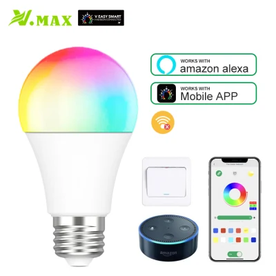 Lâmpadas inteligentes de luz LED colorida Vmax para lâmpadas inteligentes domésticas